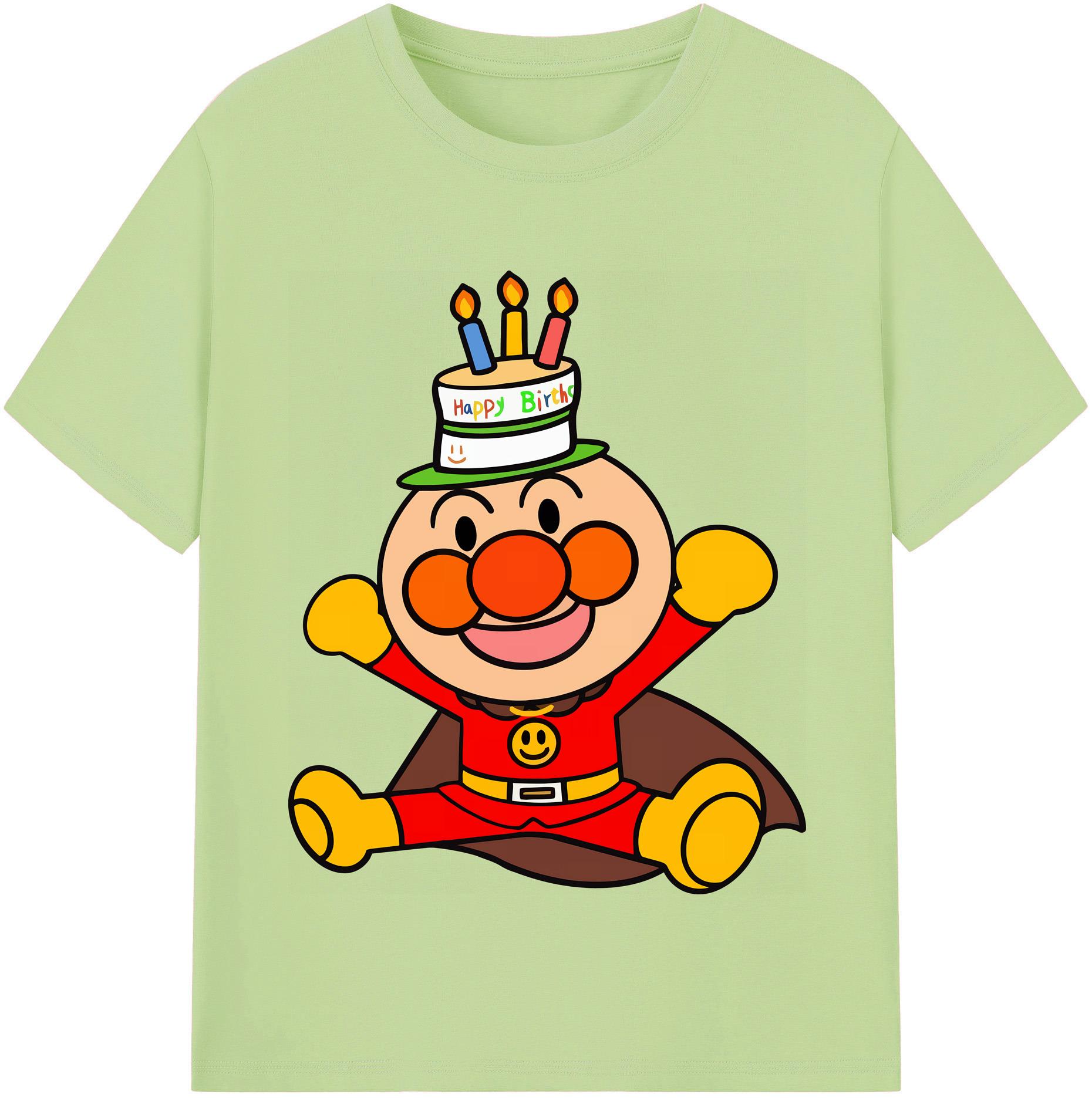（画像用） アンパンマン Anpanman 綿100％半袖Tシャツ（フロントプリント）